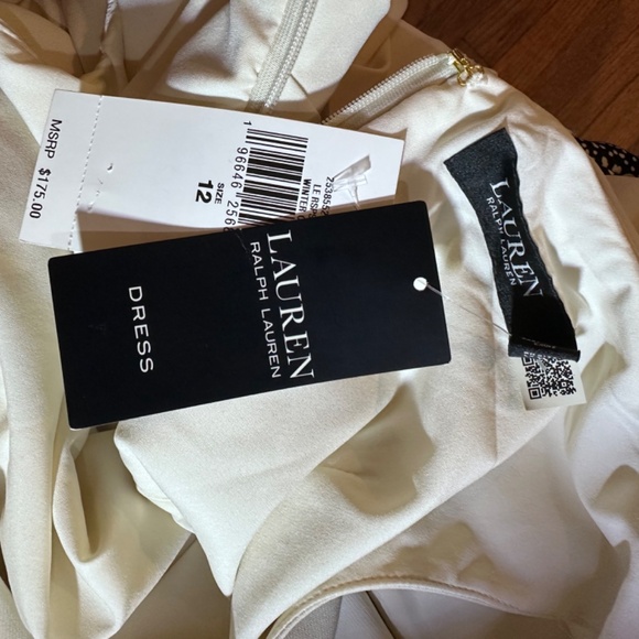 NWT Lauren Ralph Lauren Crepe Off the Shoulder Cocktail Dress - Picture 8 of 9